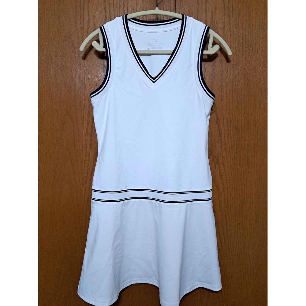Vineyard Vines Womens White Performance Tennis Dress Size S Athletic Activewear